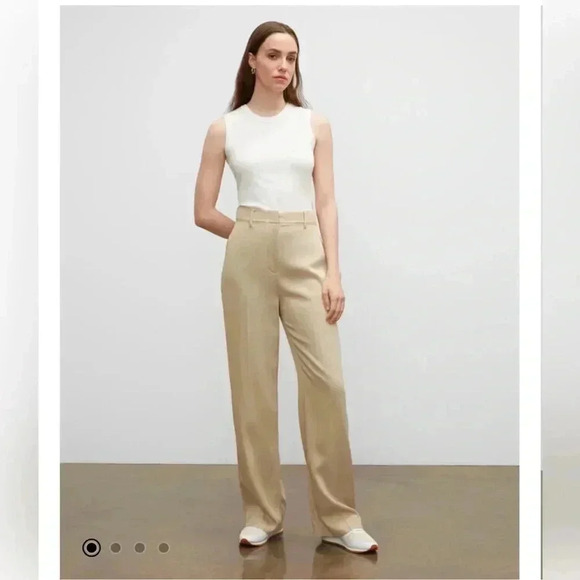 Club Monaco Tab Detail Pants Size 00P Khaki - Picture 1 of 14